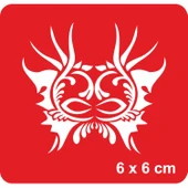 Maskeli Balo Tattoo Geçici Dövme Şablonları Kına Kalıpları - 1