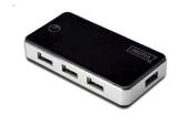 Digitus DA-70222 7 Port USB Hub, USB 2.0, siyah-gümüş renk, güç adaptörlü, plastik - 1