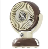 Everest EFN12 Kahve 1200mAh 3 Hız Kademe Led Işıklı Retro Masaüstü Usb Fan - 2