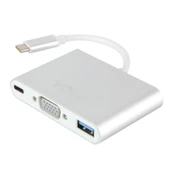 Vcom CU426M Type-C-M To Vga-F Usb 3.0-F Type-C-F Çevirici - 1