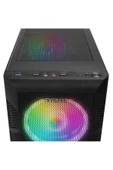 Everest CREST V1 Mesh Temperli Camlı 4x12cm Auto RGB Fan ATX Mid-T Gaming Oyuncu Kasası - 1