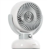 Everest EFN12 Krem 1200mAh 3 Hız Kademe Led Işıklı Retro Masaüstü Usb Fan - 1