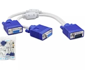 Hadron Hdx7753 Vga To 2-Vga F Y Kablo 30Cm Beyaz - 1