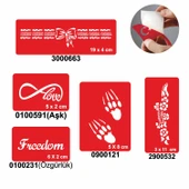 Aşk Özgürlüktür 5'li Set Geçici Dövme Kına Şablonu thumbnail 1