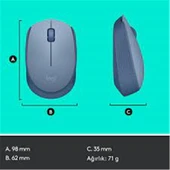 Logitech 910-006866 M171 Kablosuz Mavi Gri Mouse - 2