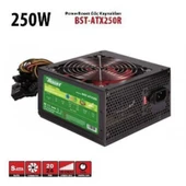 PowerBoost BST-ATX250R 250w, PPFC 12cm Kırmızı Fanlı ATX PSU (Retail Box) - 1