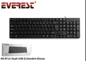 Everest KB-871U Siyah Q Usb Kablolu Standart 108 Tuşlu Klavye - 1