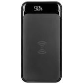 S-link IP-217W 10000mAh Powerbank 2 Usb Port Siyah Kablosuz LCD Ekranlı Taşınabilir Pil Şarj Cihazı - 1