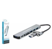 Hadron Hdx7828 Type-C Hub Combo 3-Usb3.0 + Usb + Type-C + Audio + Sd + Tf 8In1 Gri - 1