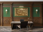 3D Ahşap Kaplama Duvar Görünümlü Duvar Kağıdı Baskı thumbnail 4