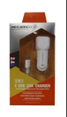 Megatech T05 2Usb 3.4A Beyaz Araç Çakmaklık Şarj Cihazı - 1
