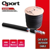 QPORT Q-CATO2 500mt Outdoor Cat6 23AWG 0.58MM Dış Mekan Kablo - 1
