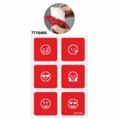 Sevimli Emojiler 5'li Set Geçici Dövme Kına Şablonu thumbnail 1