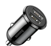 Baseus CCALLP-01 Grain Pro 2xUSB 4.8A Araç Şarj Cihazı-Siyah - 1