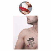 Çiçekli Kafatası Kuru Kafa Tattoo Geçici Dövme Şablonları Kına Kalıpları thumbnail 2