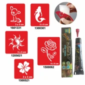 Zarif Kadın Desenleri Hint Kınası ile Geçici Dövme Yapma Seti thumbnail 1