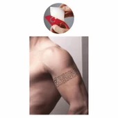 Yeni Yaşam Şerit Kol  Tattoo Geçici Dövme Şablonları Kına Kalıpları - 2