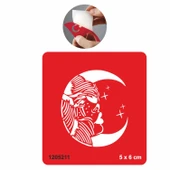 Gece Saçlı Kadın Tattoo Geçici Dövme Şablonları Kına Kalıpları - 1