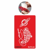 Uzay Yolcusu Astronot Tattoo Geçici Dövme Şablonları Kına Kalıpları thumbnail 1