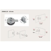 Tempo Islak Hacim 18 mm Kapazlama Sürgülü Kabin Kapı Kilidi - 2