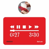 Müzik Play Stop  Tattoo Geçici Dövme Şablonları Kına Kalıpları thumbnail 1