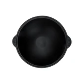 Lava Döküm Yuvarlak Özbek Kazanı / Tencere. Döküm Demir Yekpare Kulplu Çap(Ø)28cm.-Bordo thumbnail 3