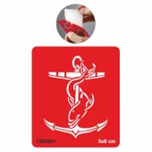 Deniz Aşkı Çapa  Tattoo Geçici Dövme Şablonları Kına Kalıpları thumbnail 1