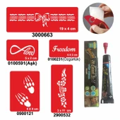 Sonsuz Pençe Desenleri Hint Kınası ile Geçici Dövme Yapma Seti thumbnail 1