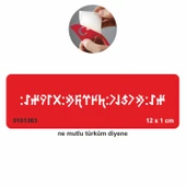 Göktürkçe Ne Mutlu Türküm Diyene  Tattoo Geçici Dövme Şablonları Kına Kalıpları thumbnail 1