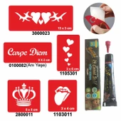 Kralın Kalbi desenleri Hint Kınası ile Geçici Dövme Yapma Seti thumbnail 1