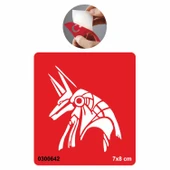 Mısır Tanrısı Seth Tattoo Geçici Dövme Şablonları Kına Kalıpları thumbnail 1