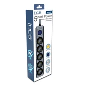 INCA IPW-44SY 5li Akım Korumalı Led Tuşlu Priz 1,5Mt Siyah - 2