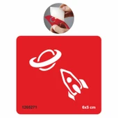 Uzay Roket  Tattoo Geçici Dövme Şablonları Kına Kalıpları thumbnail 1