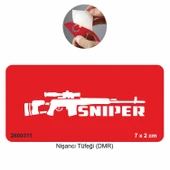 Sniper Silah  Tattoo Geçici Dövme Şablonları Kına Kalıpları thumbnail 1