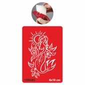 Güneşlenen Deniz Kızı  Tattoo Geçici Dövme Şablonları Kına Kalıpları thumbnail 1