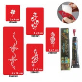 El Ayak Süsleme Desenleri Kına ile Geçici Dövme Yapma Seti thumbnail 1