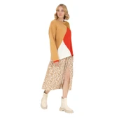 Kadın Açık Haki Dokuma Etek 1678273 thumbnail 2