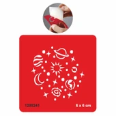 Güneş ve Gezegenler  Tattoo Geçici Dövme Şablonları Kına Kalıpları thumbnail 1