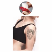 Çiçekli Köpek Tattoo Geçici Dövme Şablonları Kına Kalıpları thumbnail 2