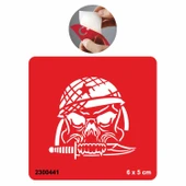 Komando Kuru kafa Tattoo Geçici Dövme Şablonları Kına Kalıpları thumbnail 1