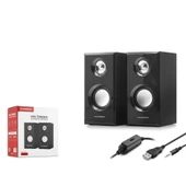 Hadron HD6052 Bilgisayar Speaker Usb 2.0 1.1 7.5-9.4-14.8CM Siyah - 1