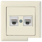 Mutlusan Rita Data Priz 2xRj45 (Cat6)  (2220 141 0101B)  Beyaz Blisterli - 1