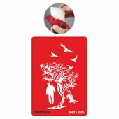 Yaşam Ve Ölüm Ağaç Tattoo Geçici Dövme Şablonları Kına Kalıpları thumbnail 1