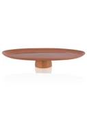 Limoges Ahşap Ayaklı Servis Tabağı Terracota 34x17 - 1