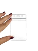 Pvc Yaka Kartlığı Yaka Kartı Kılıfı Kart Koruyucu 7x11 cm - 5 Adet thumbnail 3