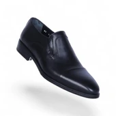 Censay 575 Siyah Antik Kauçuk %Deri Erkek Klasik Ayakkabı thumbnail 1