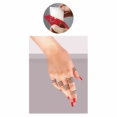 Parmak Çizgi Desenleri Hint Kınası ile Geçici Dövme Yapma Seti thumbnail 2