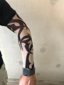 Giyilebilir Dövme Tribal Dövme Çift Kol thumbnail 1