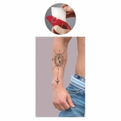Kalbim Bir Pusula  Tattoo Geçici Dövme Şablonları Kına Kalıpları - 2
