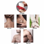 Sarmaş Dolaş Desenler 5 li Set Geçici Dövme Kına Şablonu - 2